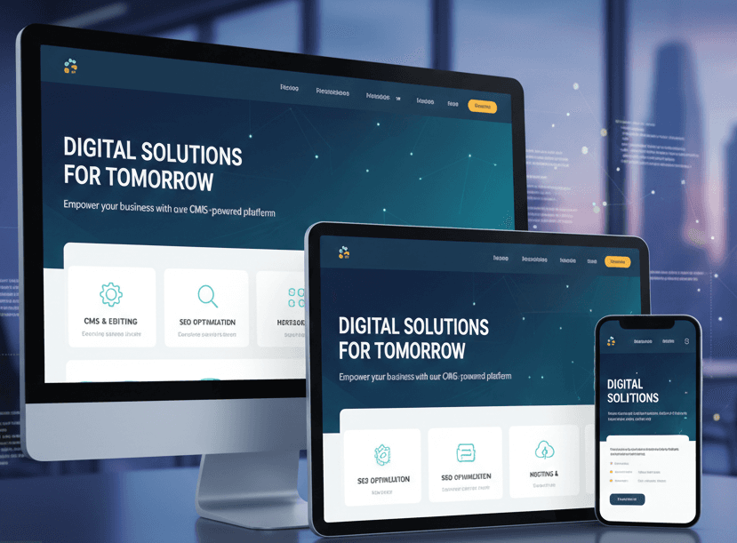 Unternehmenswebseite mit CMS